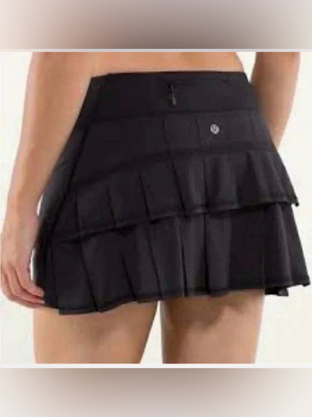 lululemon athletica Black Tiered Ruffle Skirt pace setter size 4